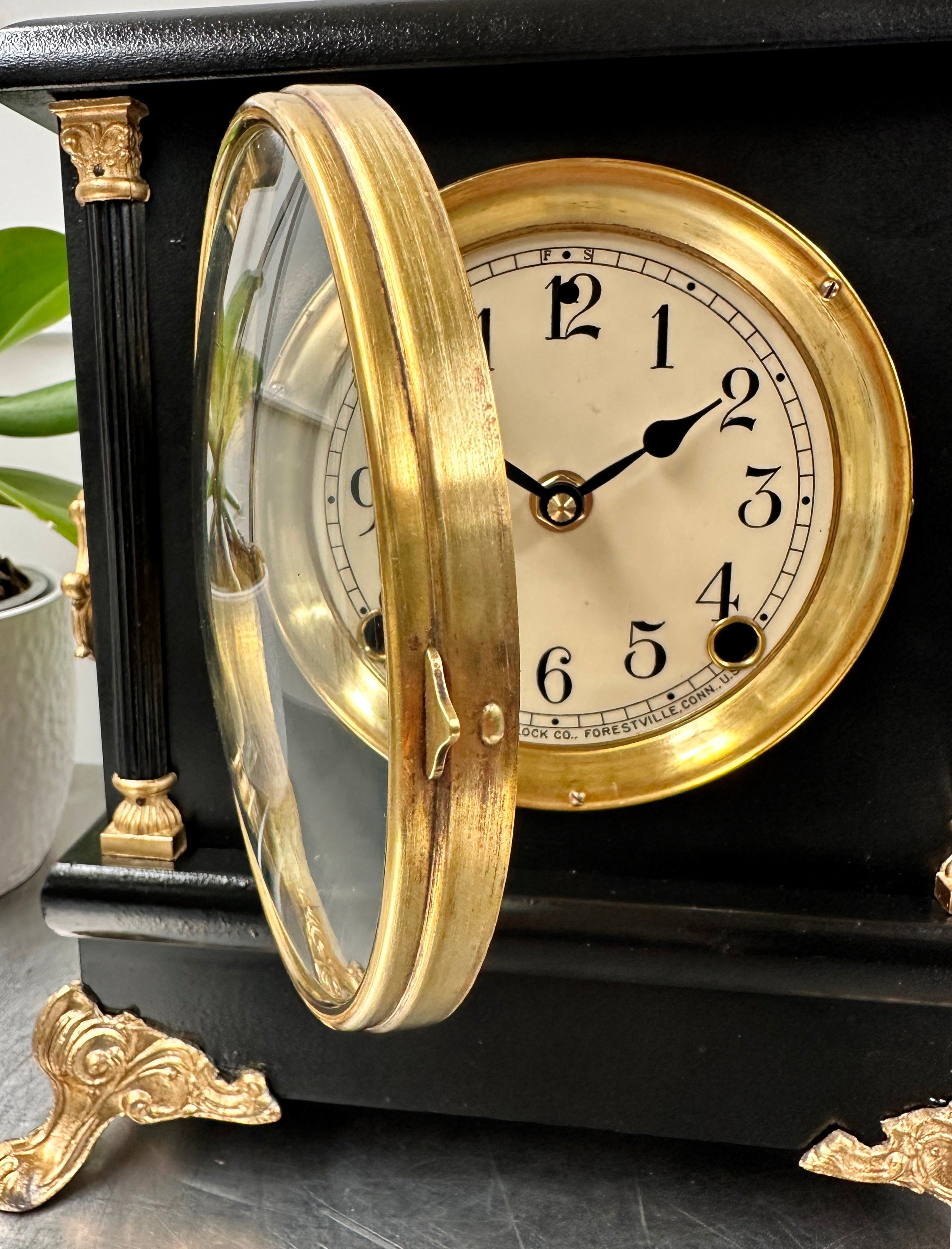 Antique Sessions Battery Mantel Clock | Adelaide Clocks