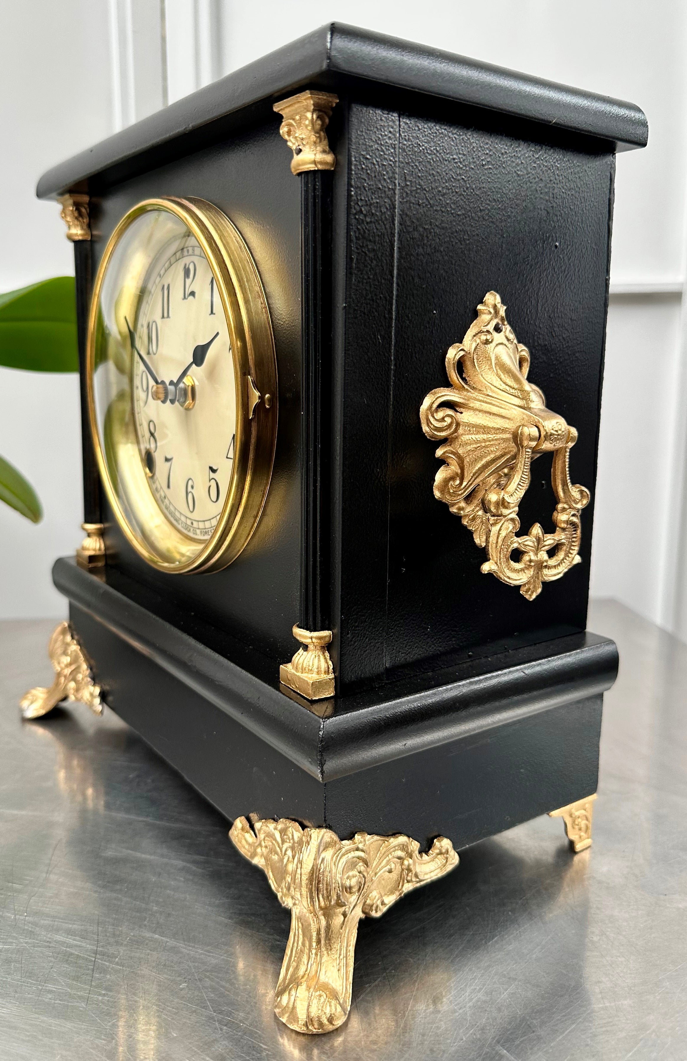 Antique Sessions Battery Mantel Clock | Adelaide Clocks