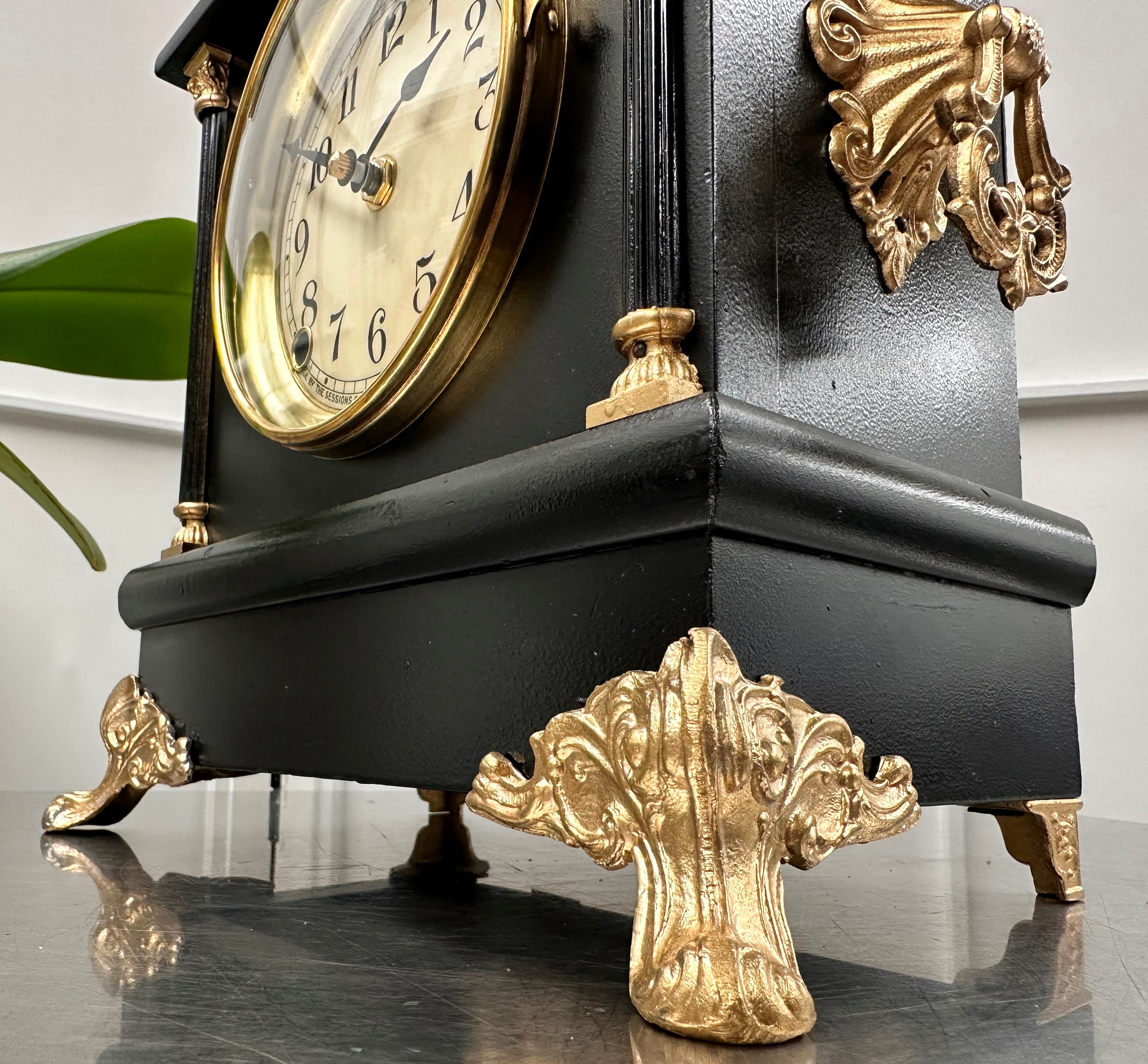 Antique Sessions Battery Mantel Clock | Adelaide Clocks