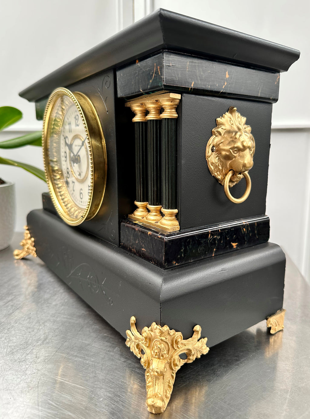 Antique Seth Thomas Hammer on Coil Strike Mantel Clock | Adelaide Clocks