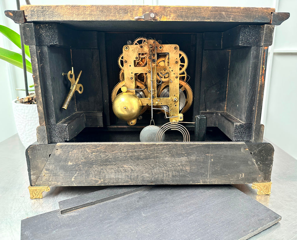 Antique Seth Thomas Hammer on Coil Strike Mantel Clock | Adelaide Clocks