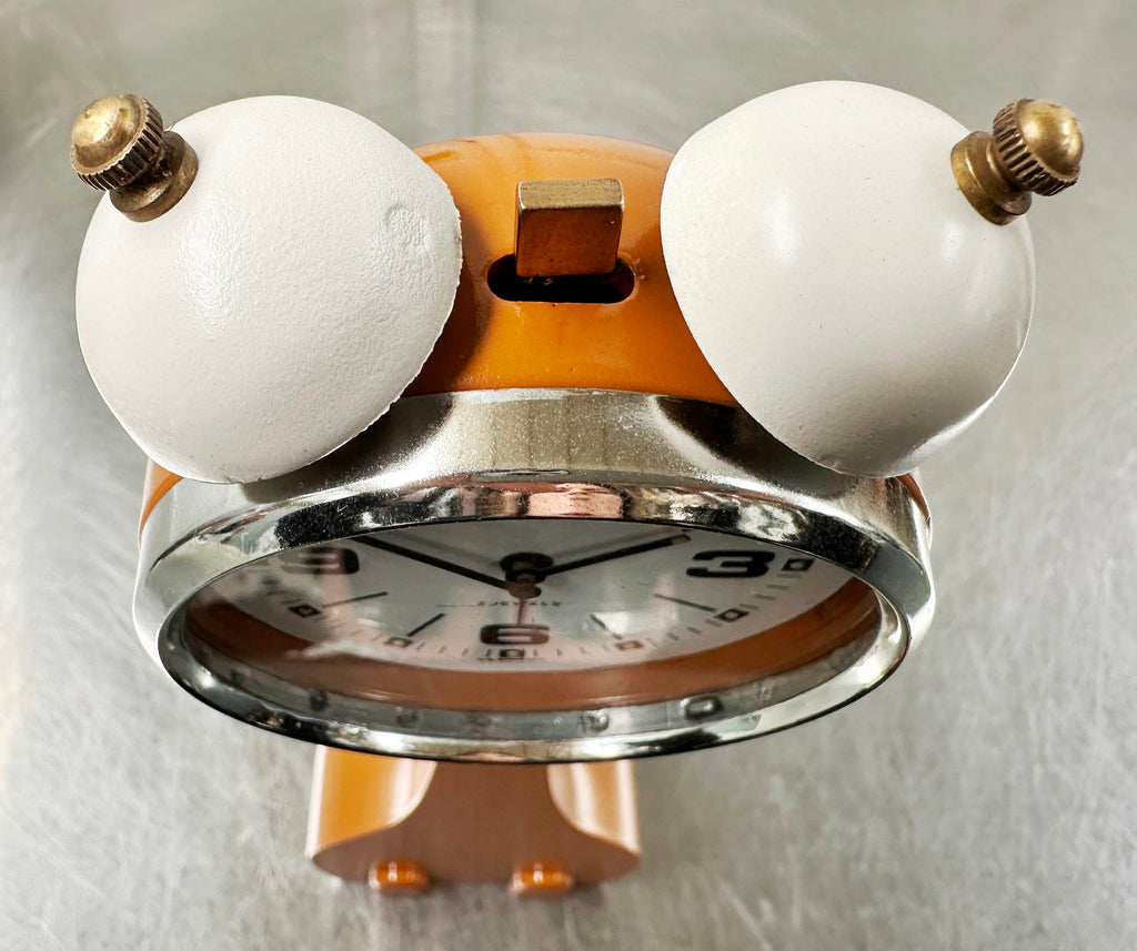 Vintage Europa CAT German Twin Bell Alarm Bedside Desk Clock | Adelaide Clocks