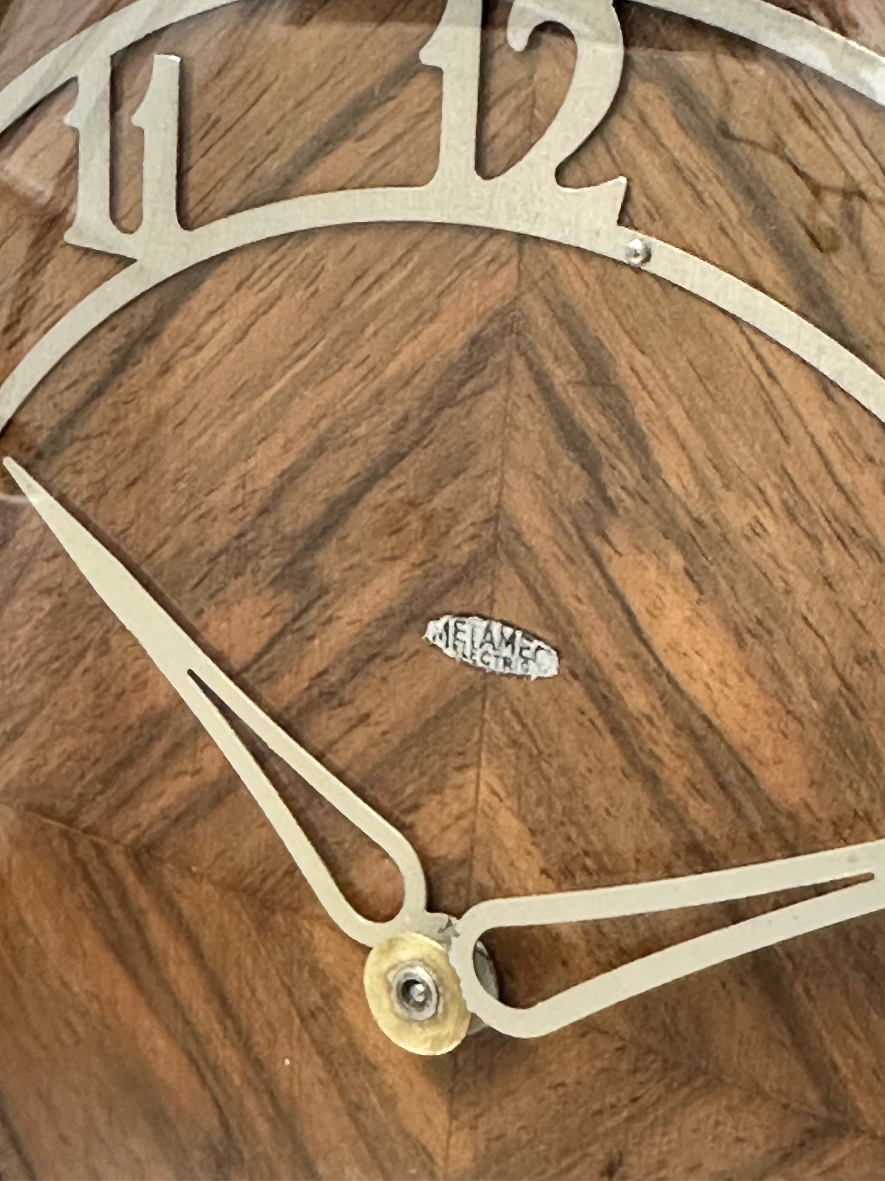 Vintage Art Deco METAMEC Electric Mantel Clock | Adelaide Clocks