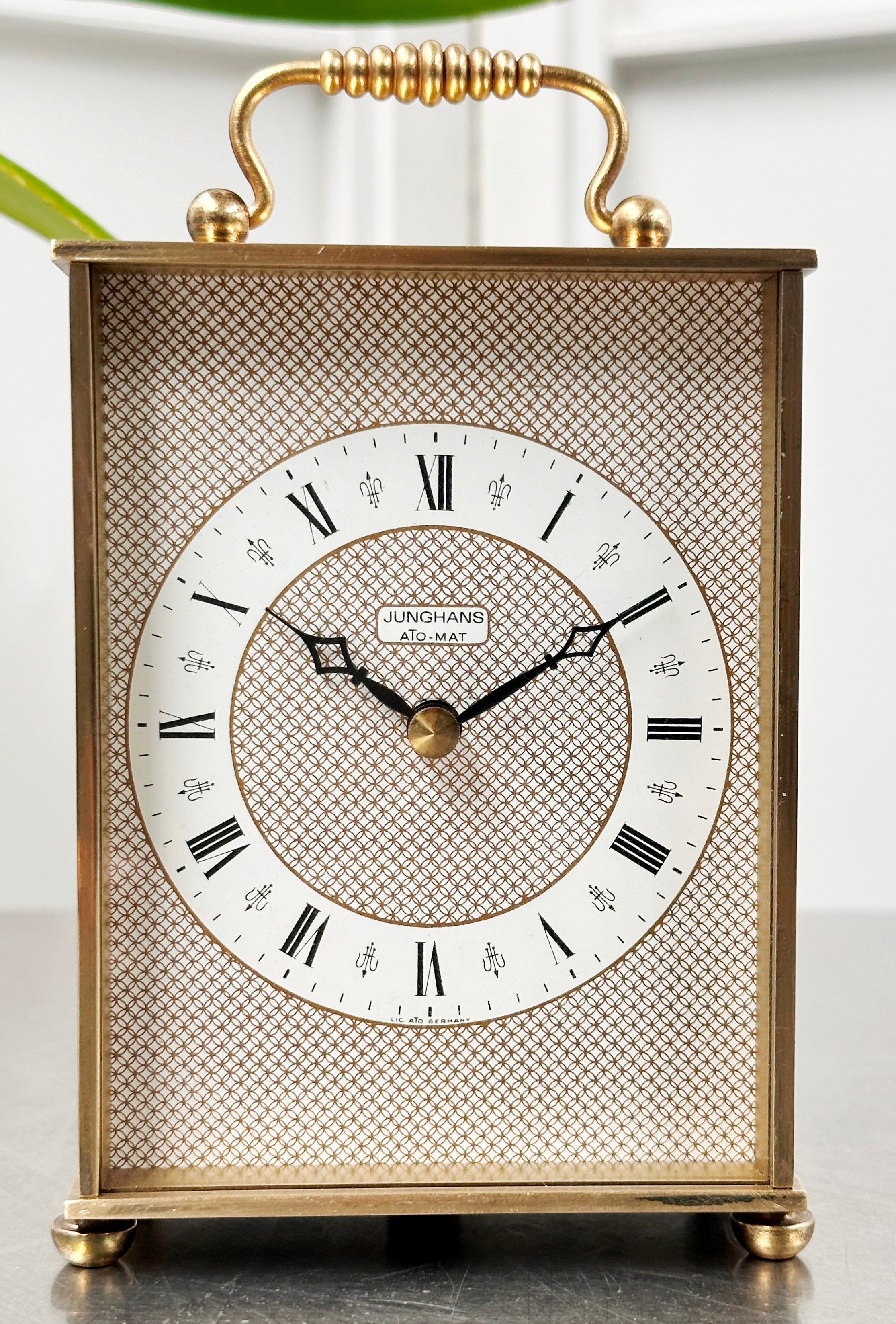 Vintage Junghans ATO-MAT Carriage Battery Desk Clock | Adelaide Clocks