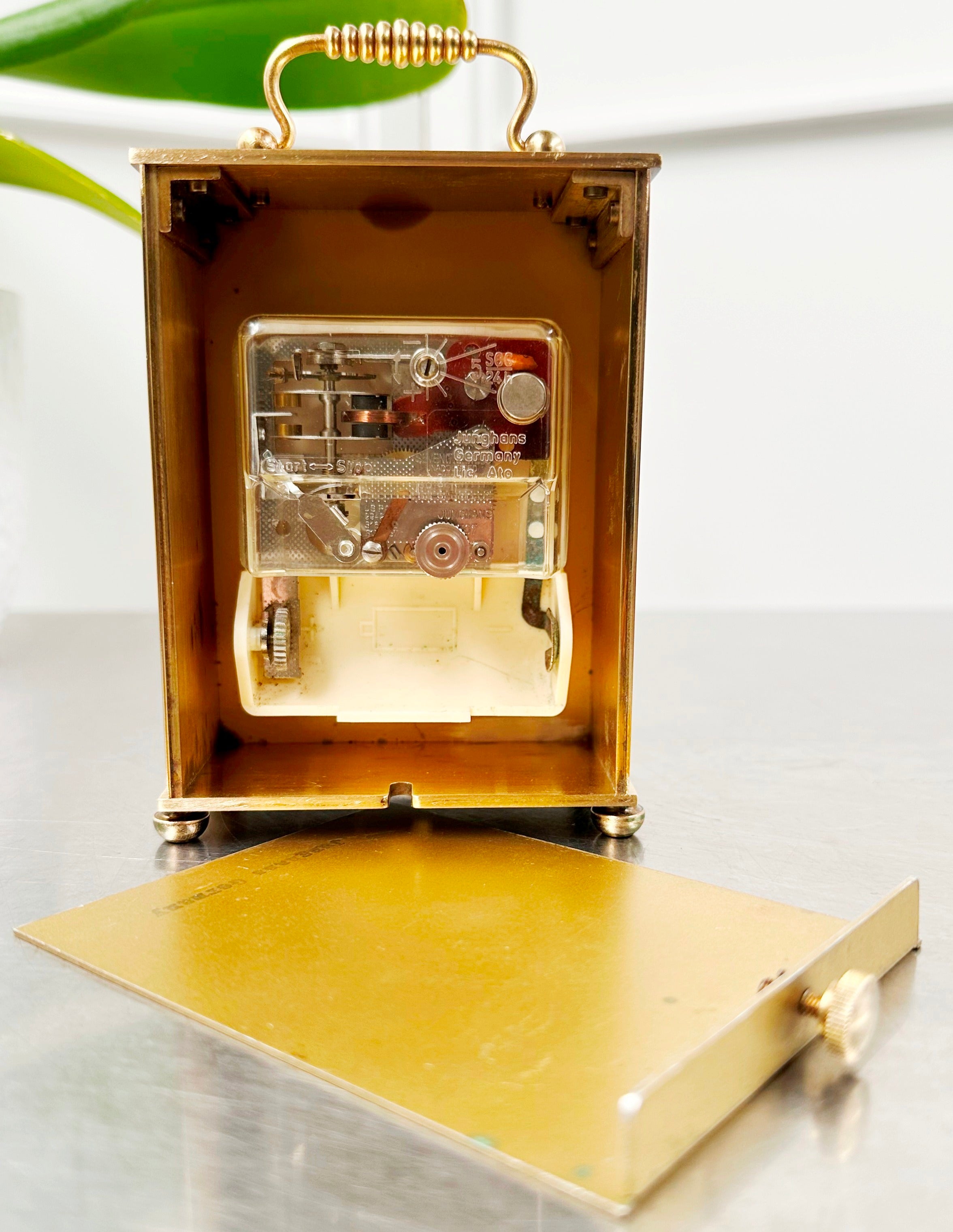 Vintage Junghans ATO-MAT Carriage Battery Desk Clock | Adelaide Clocks