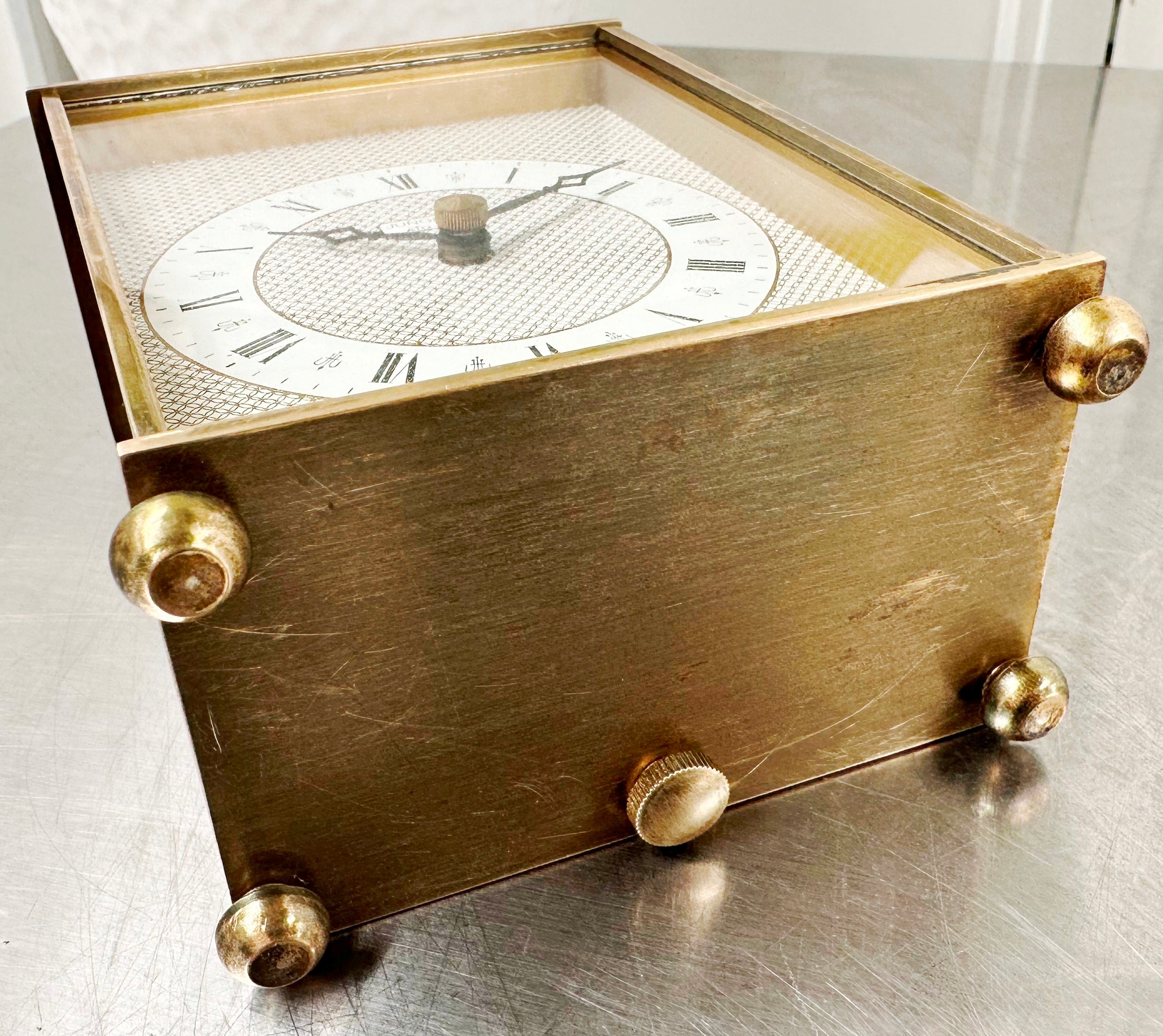 Vintage Junghans ATO-MAT Carriage Battery Desk Clock | Adelaide Clocks