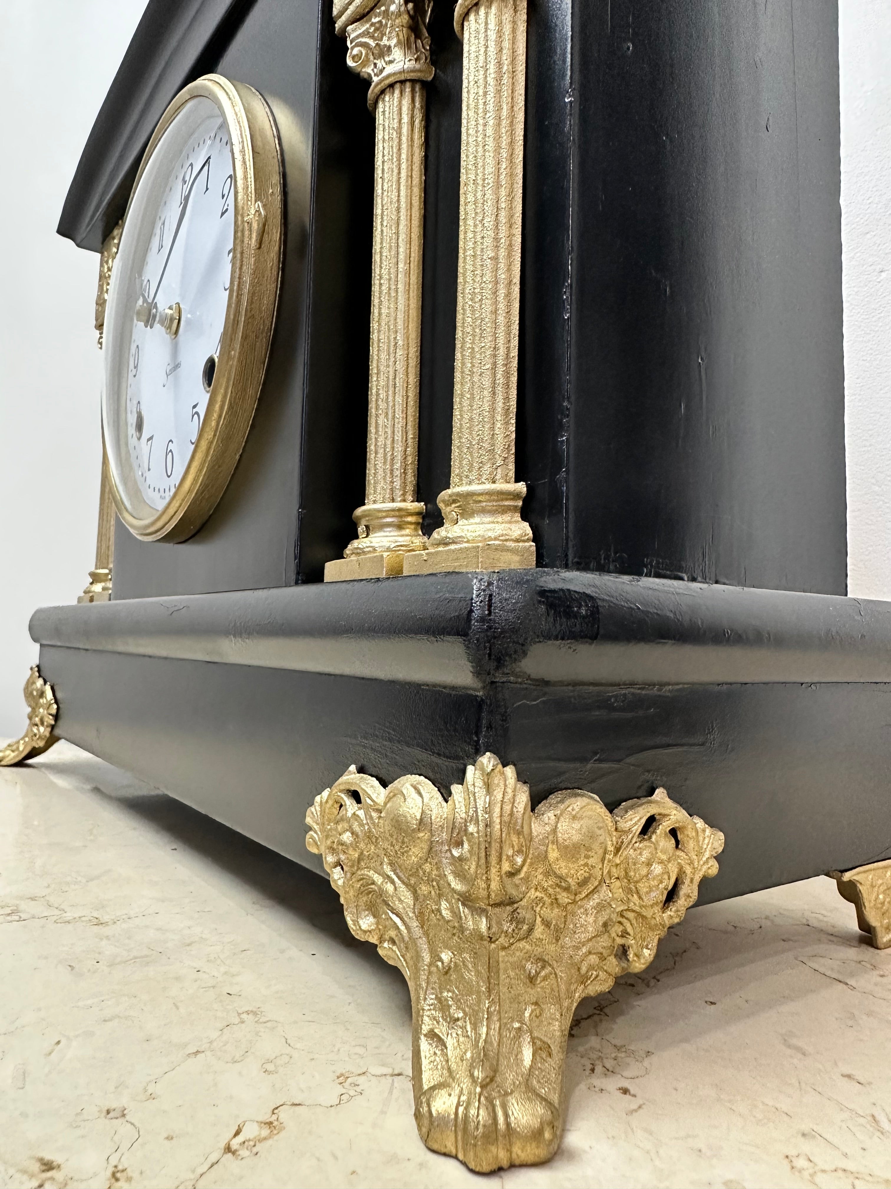 Antique Sessions Battery Mantel Clock | Adelaide Clocks