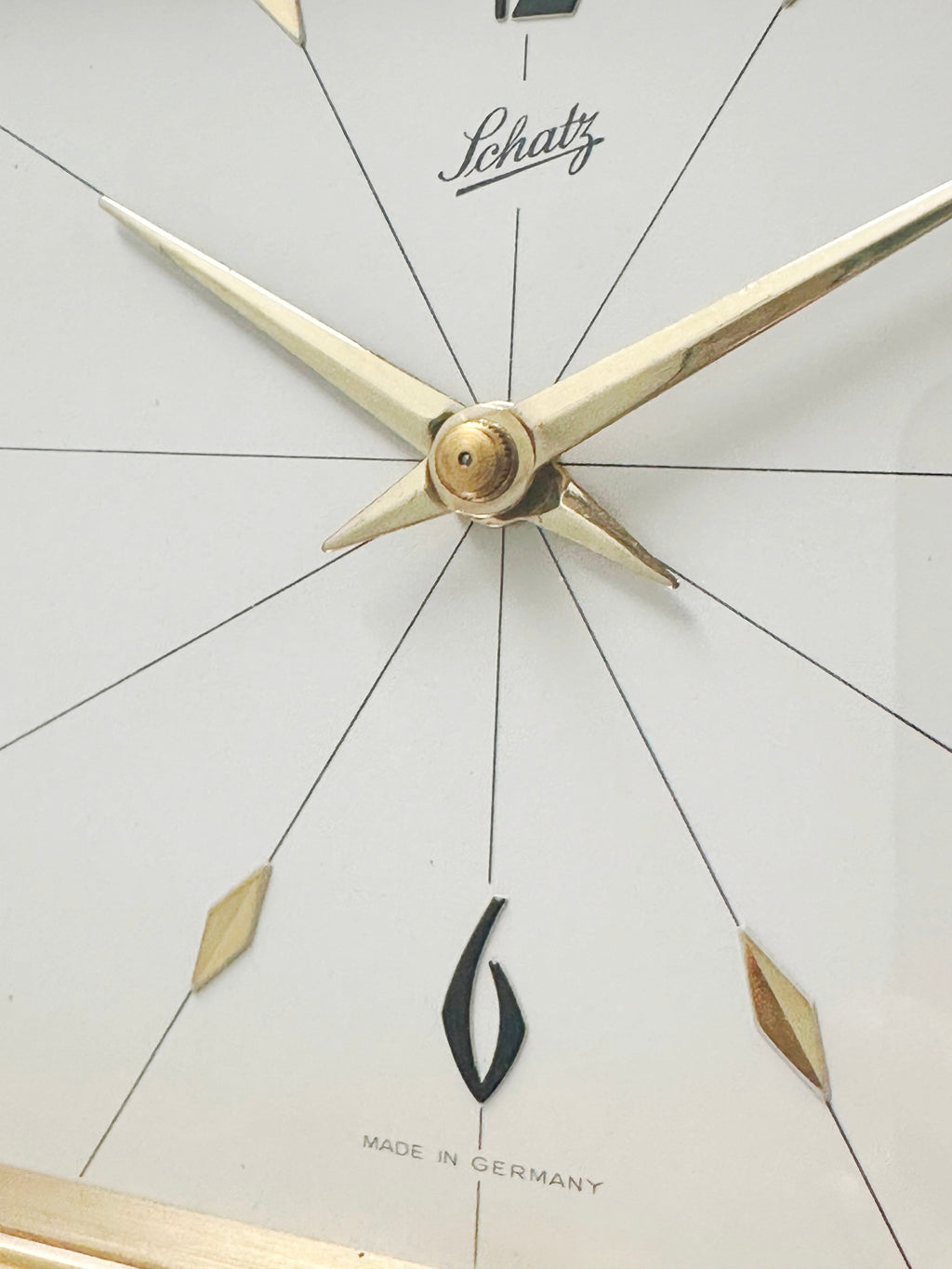 Vintage AUG SCHATZ & SOHNE BRS Germany Bim Bam Mantel Clock | Adelaide Clocks
