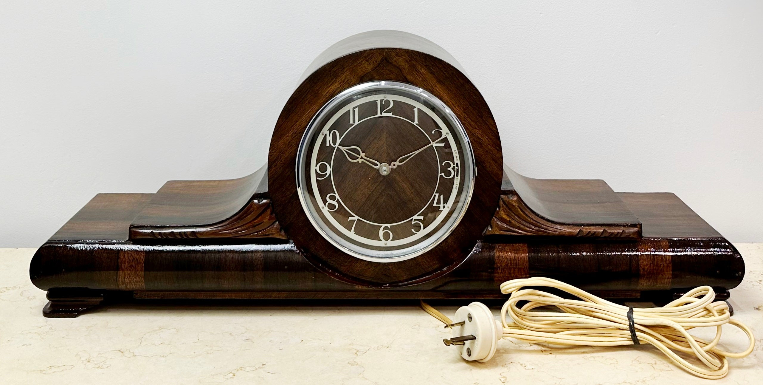 Vintage SMITH SECTRIC Electric WESTMINSTER Chime Mantel Clock  | eXibit collection