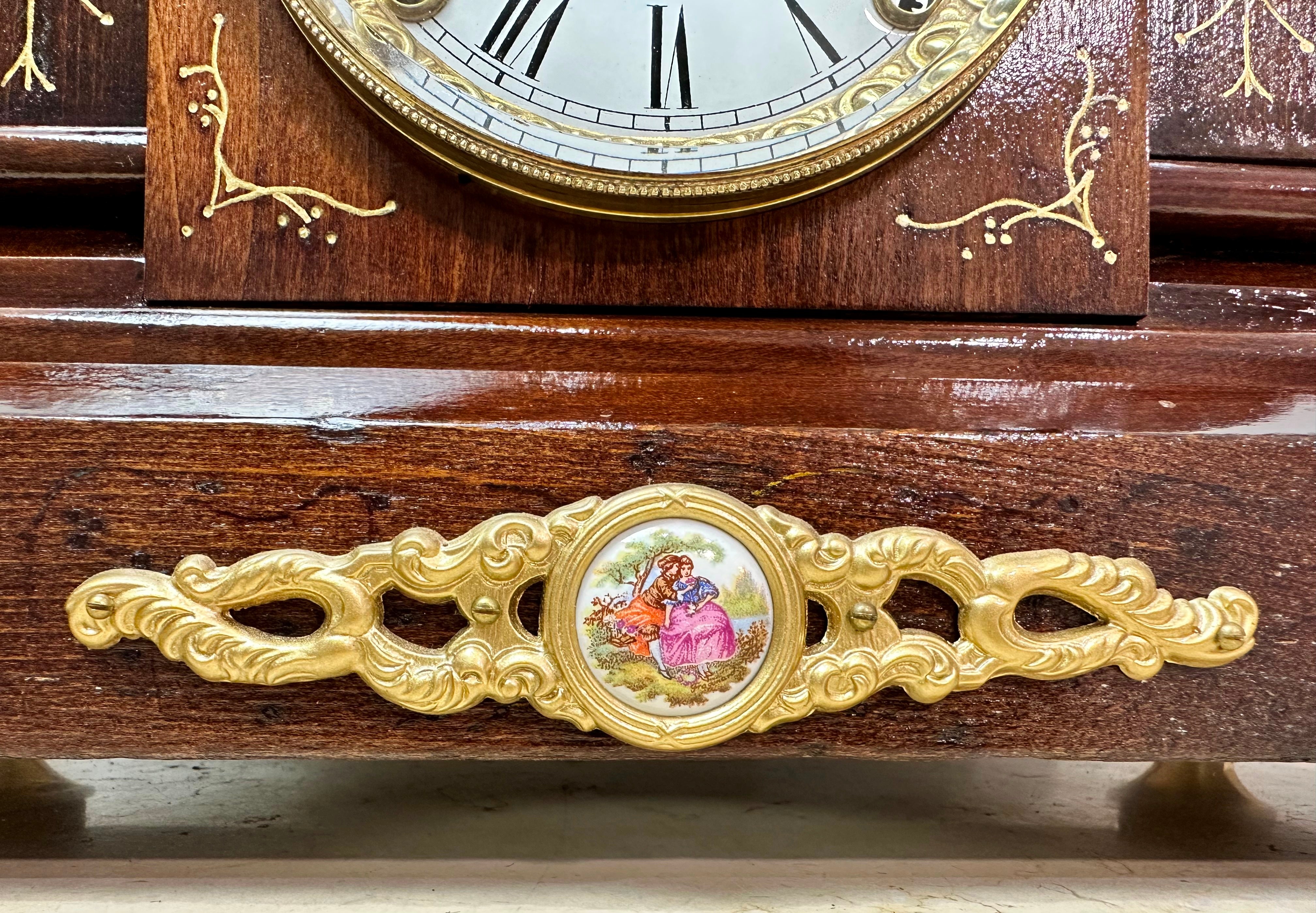 Antique Hammer on Coil Chime Mantel Clock | Adelaide Clocks