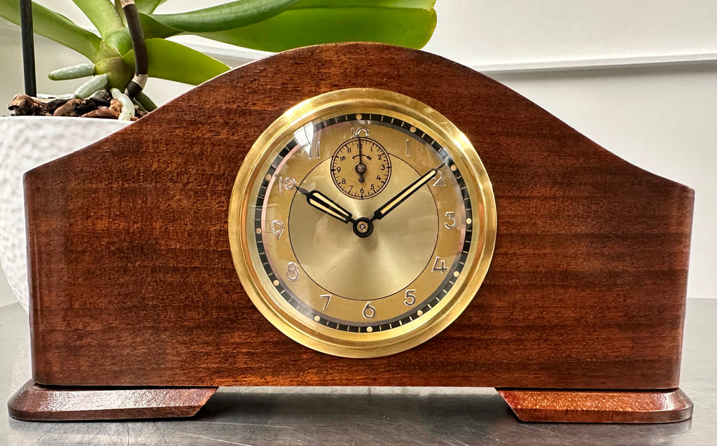 Vintage Musical Alarm Desk Wooden Clock | Adelaide Clocks
