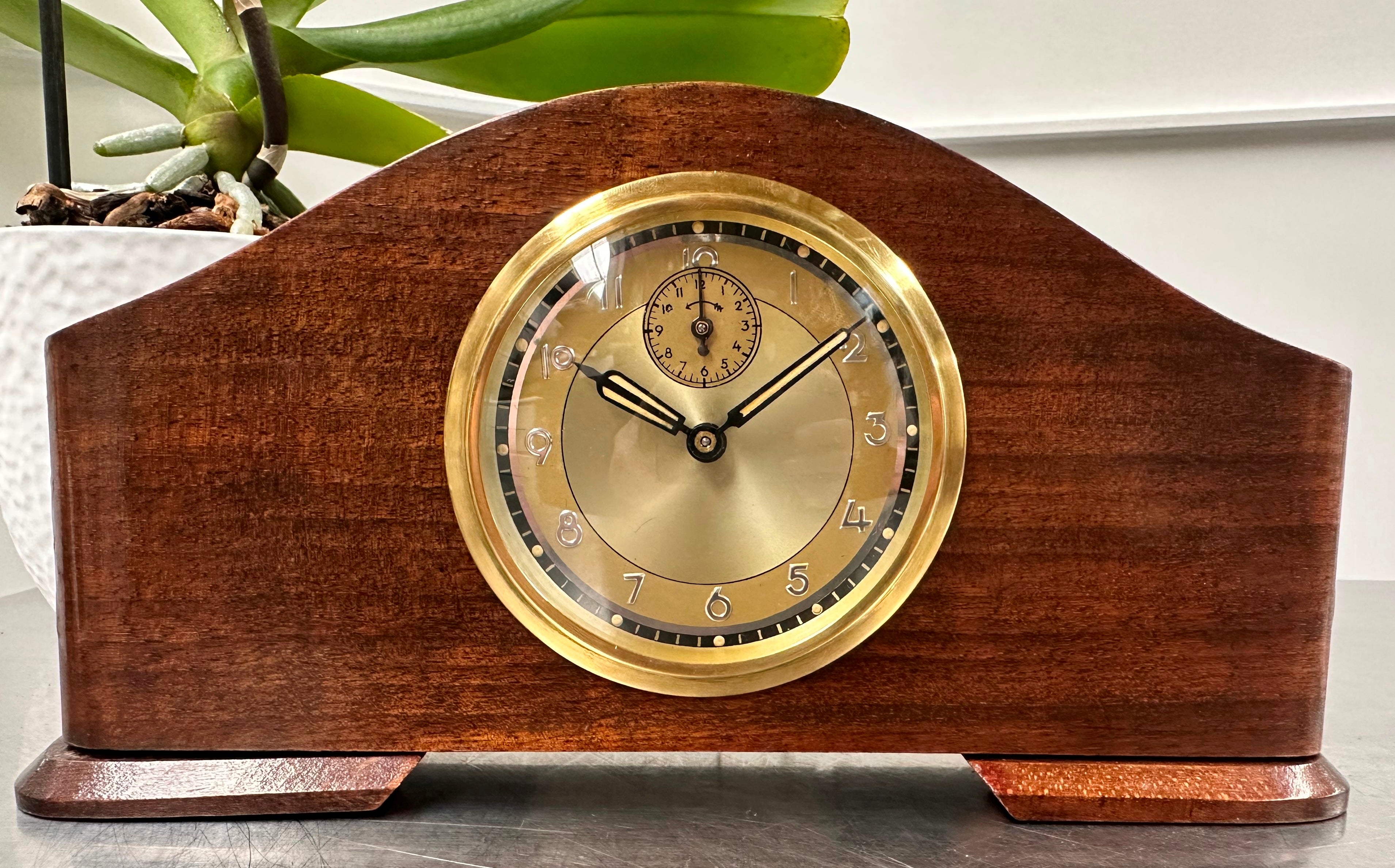 Vintage Musical Alarm Desk Wooden Clock | Adelaide Clocks