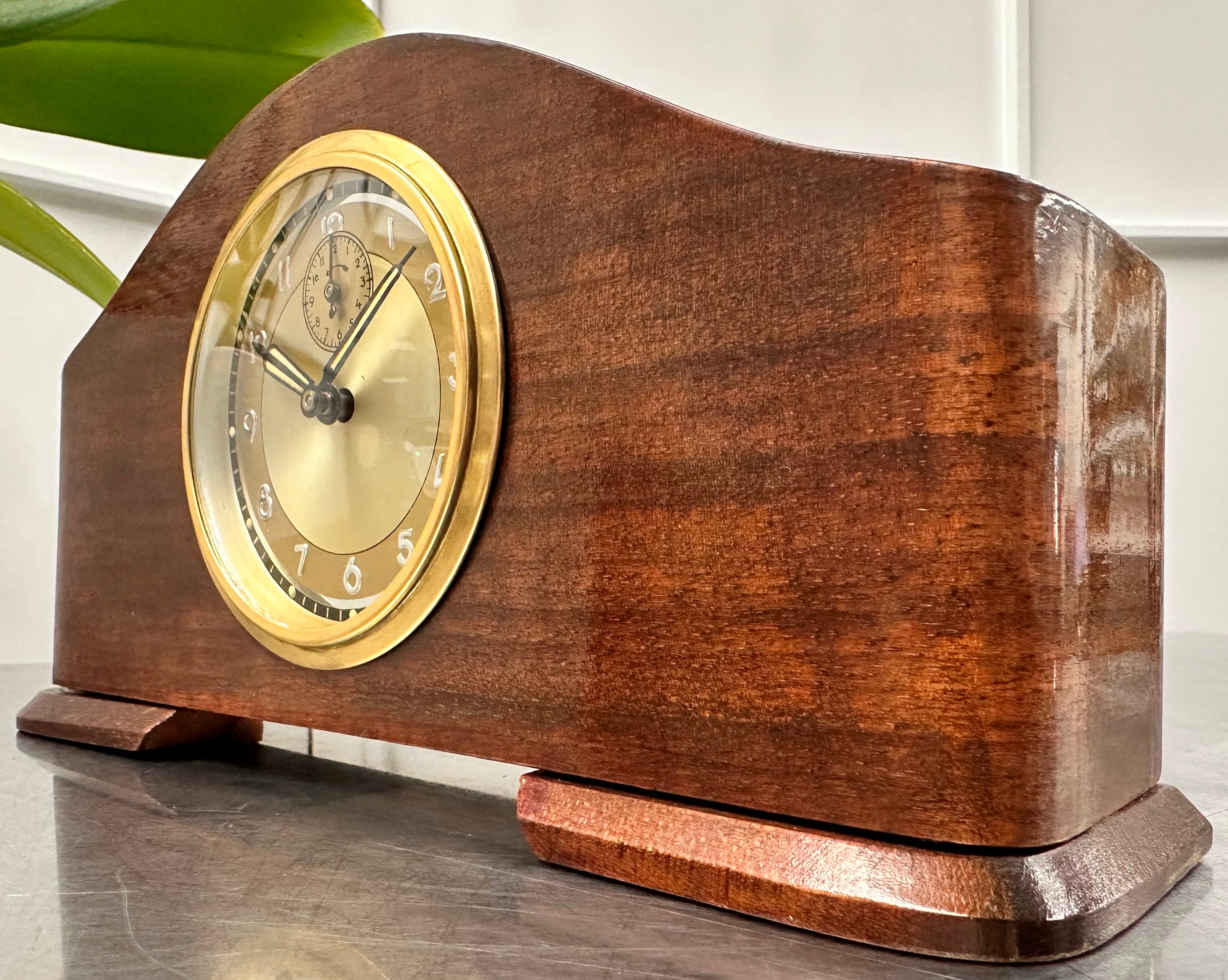 Vintage Musical Alarm Desk Wooden Clock | Adelaide Clocks