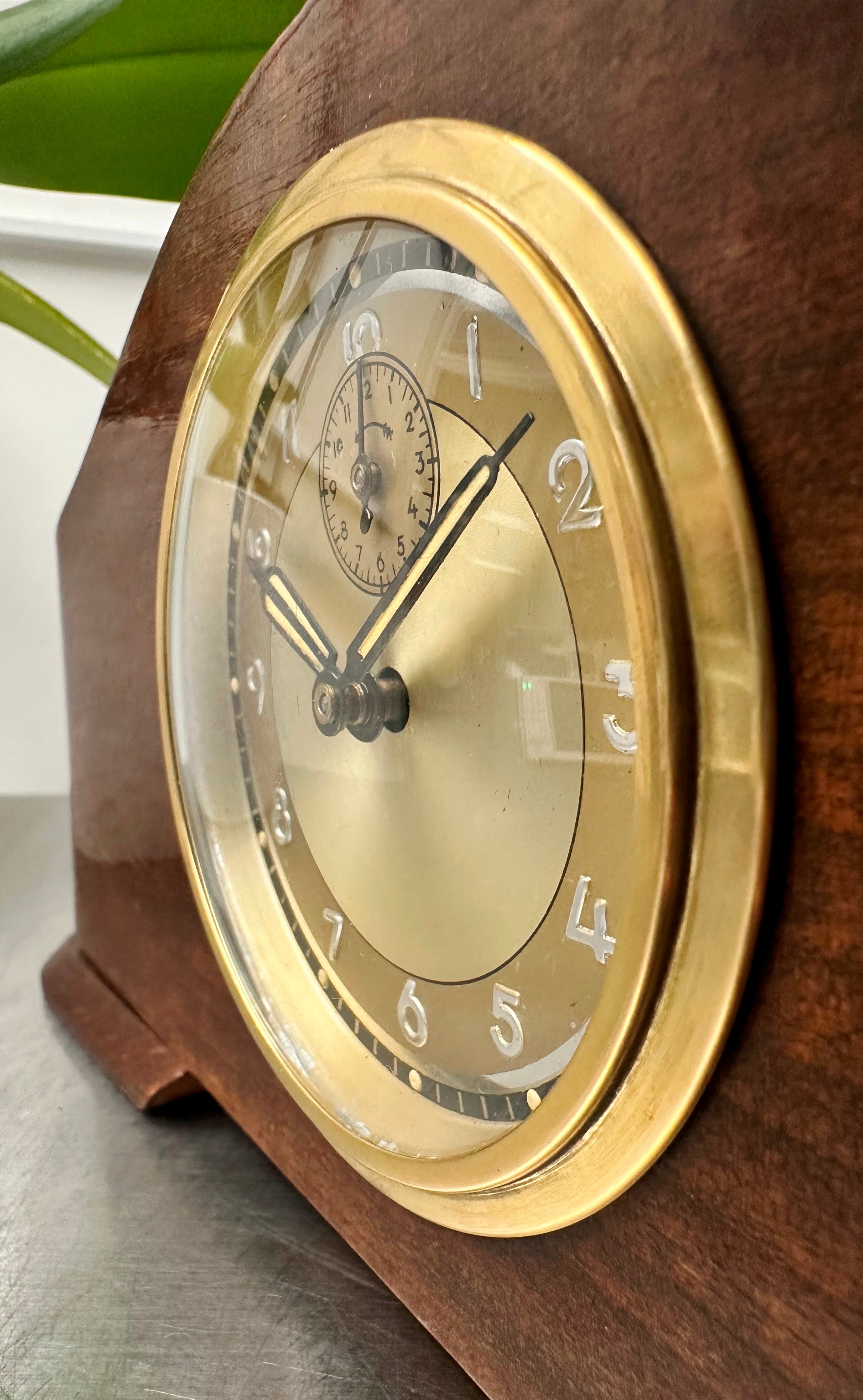 Vintage Musical Alarm Desk Wooden Clock | Adelaide Clocks