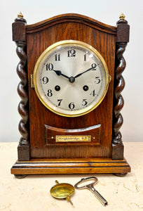 Antique Knightsbridge S.A. Hammer on Coil Chime Mantel Clock | Adelaide Clocks