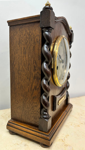 Antique Knightsbridge S.A. Hammer on Coil Chime Mantel Clock | Adelaide Clocks