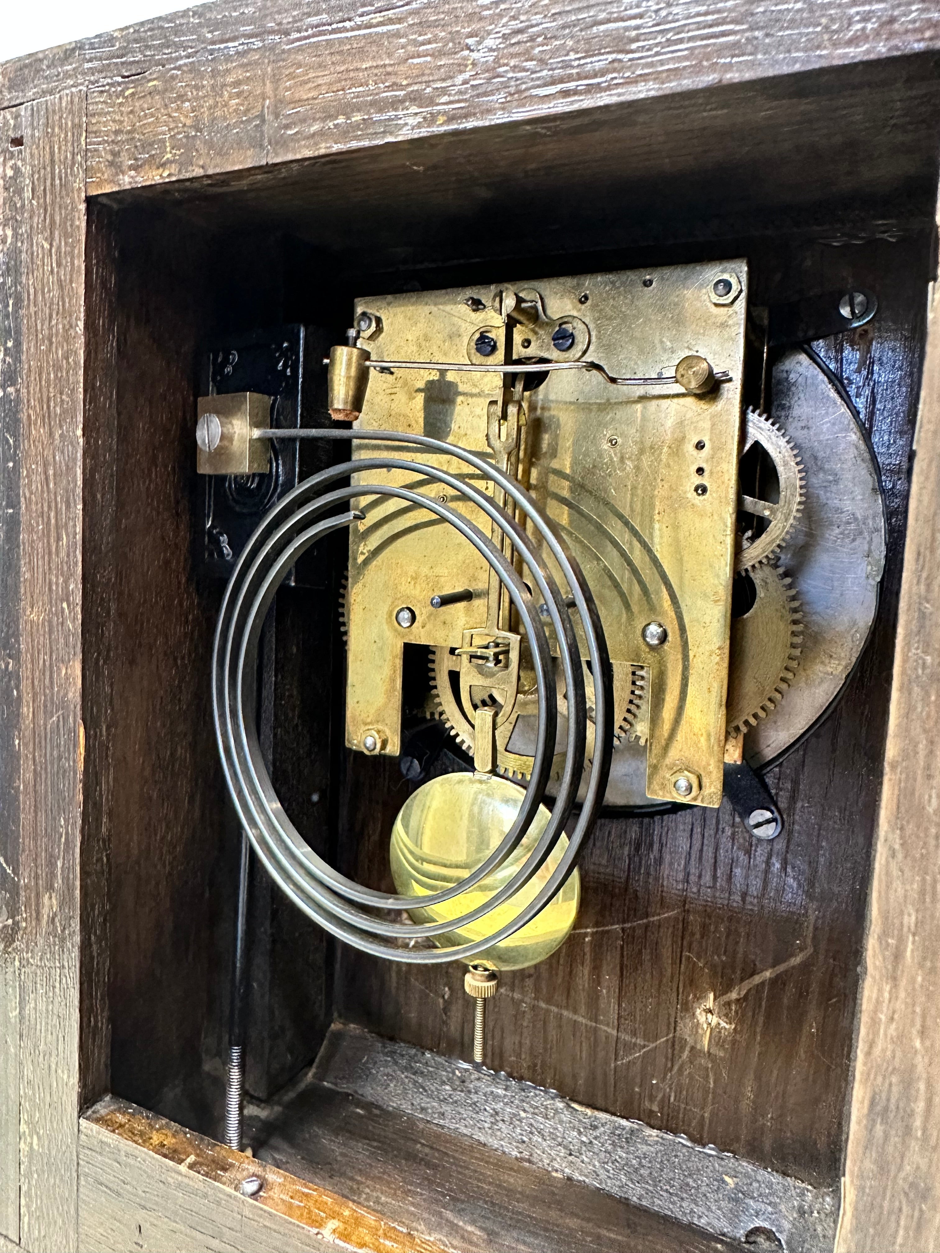 Antique Knightsbridge S.A. Hammer on Coil Chime Mantel Clock | Adelaide Clocks