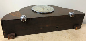 Vintage Art Deco Wooden Battery Mantel Clock | Adelaide Clocks