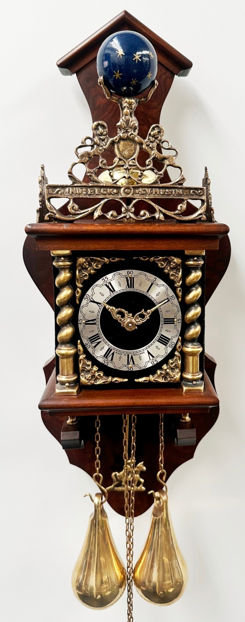 Bell Riots Clock Vintage Dutch Atlas Hammer on Bell Strike Wall Clock | Adelaide Clocks