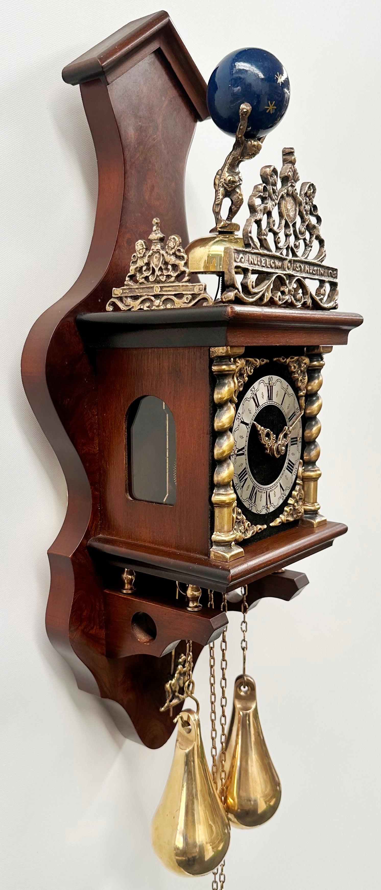 Vintage Dutch Atlas Hammer on Bell Strike Wall Clock | Adelaide Clocks