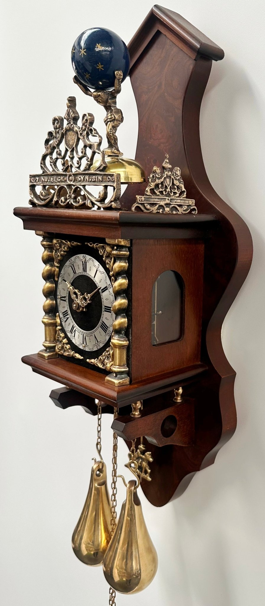 Vintage Dutch Atlas Hammer on Bell Strike Wall Clock | Adelaide Clocks