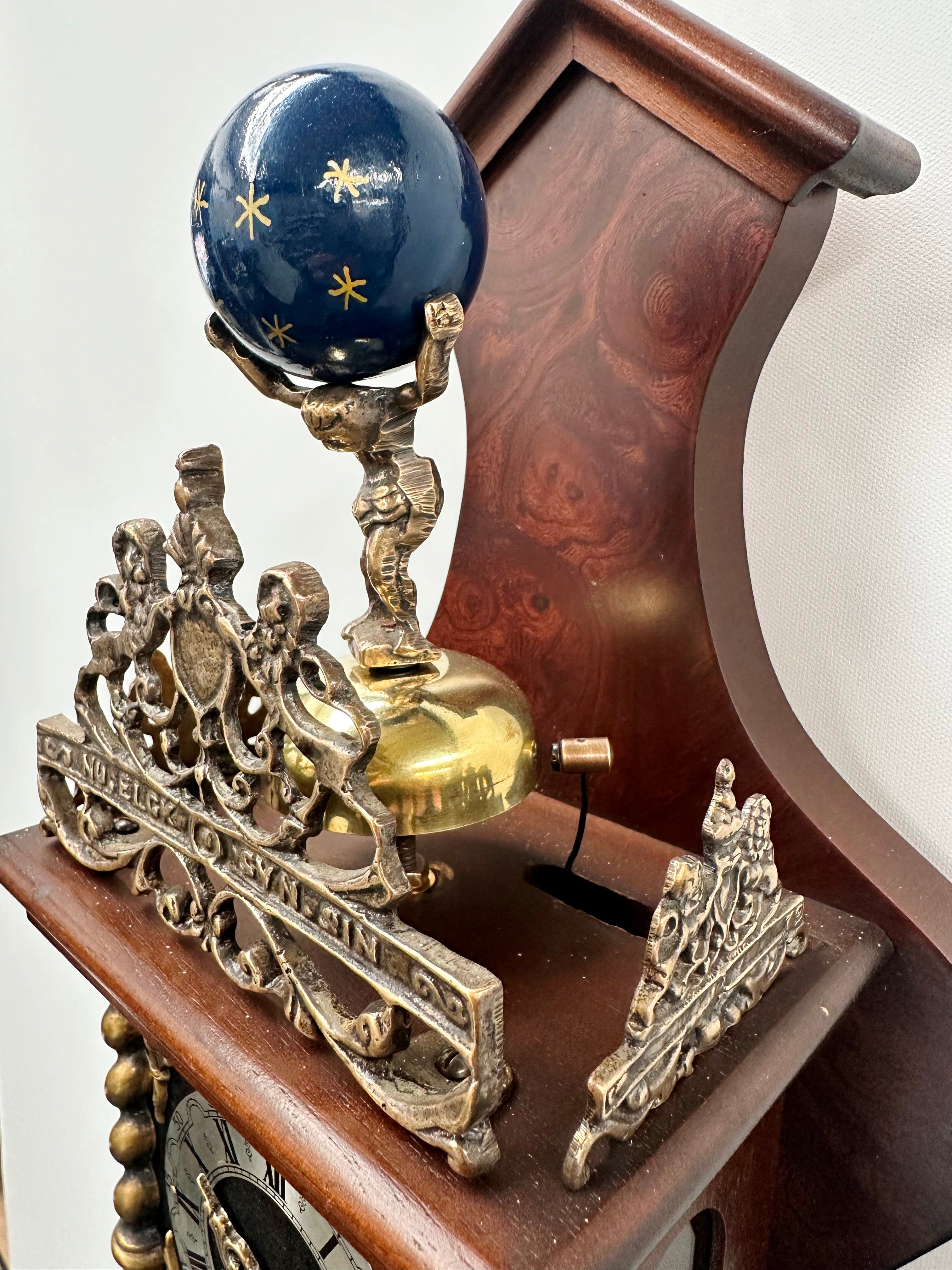 Vintage Dutch Atlas Hammer on Bell Strike Wall Clock | Adelaide Clocks