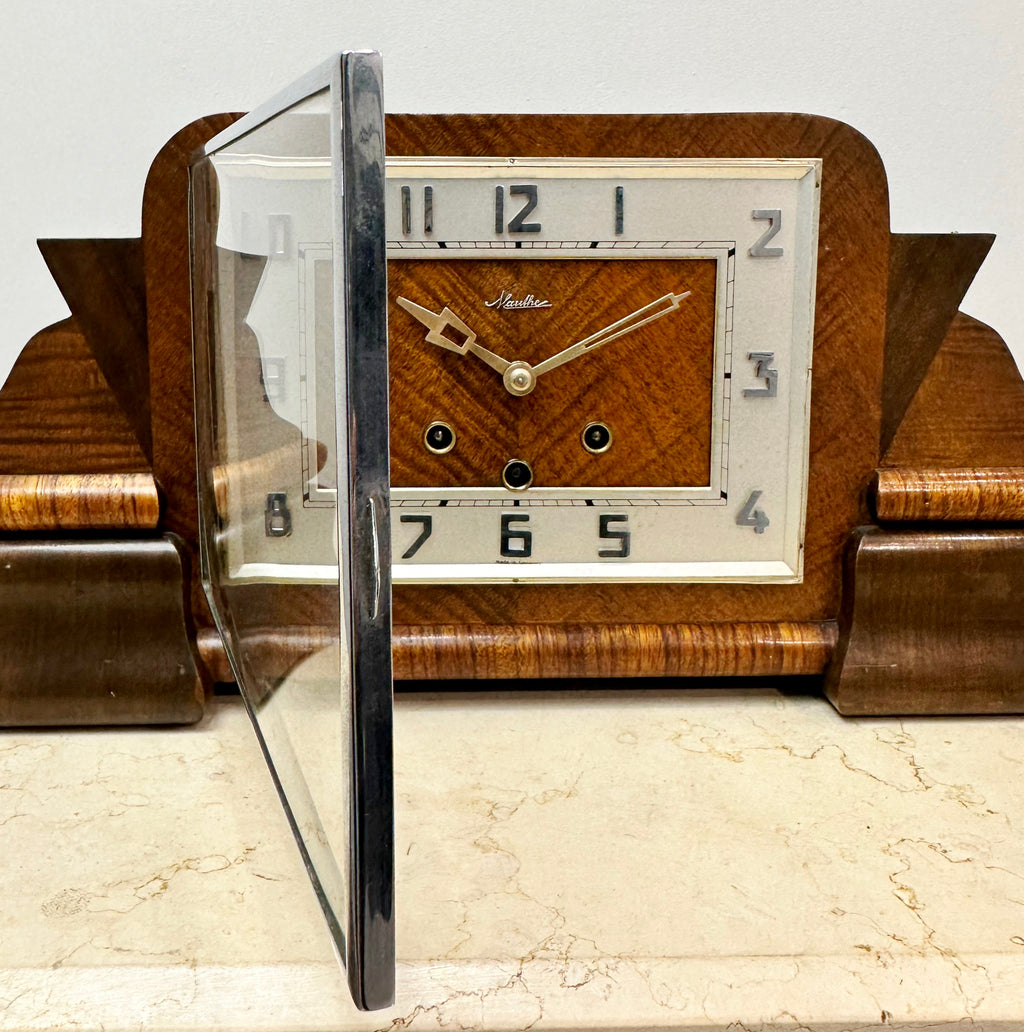Vintage German Mauthe Westminster Hammer Chime Mantel Clock | eXibit collection