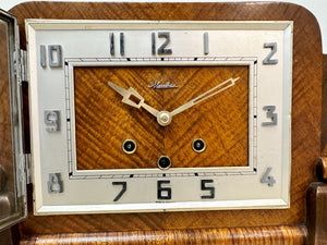 Vintage German Mauthe Westminster Hammer Chime Mantel Clock | eXibit collection