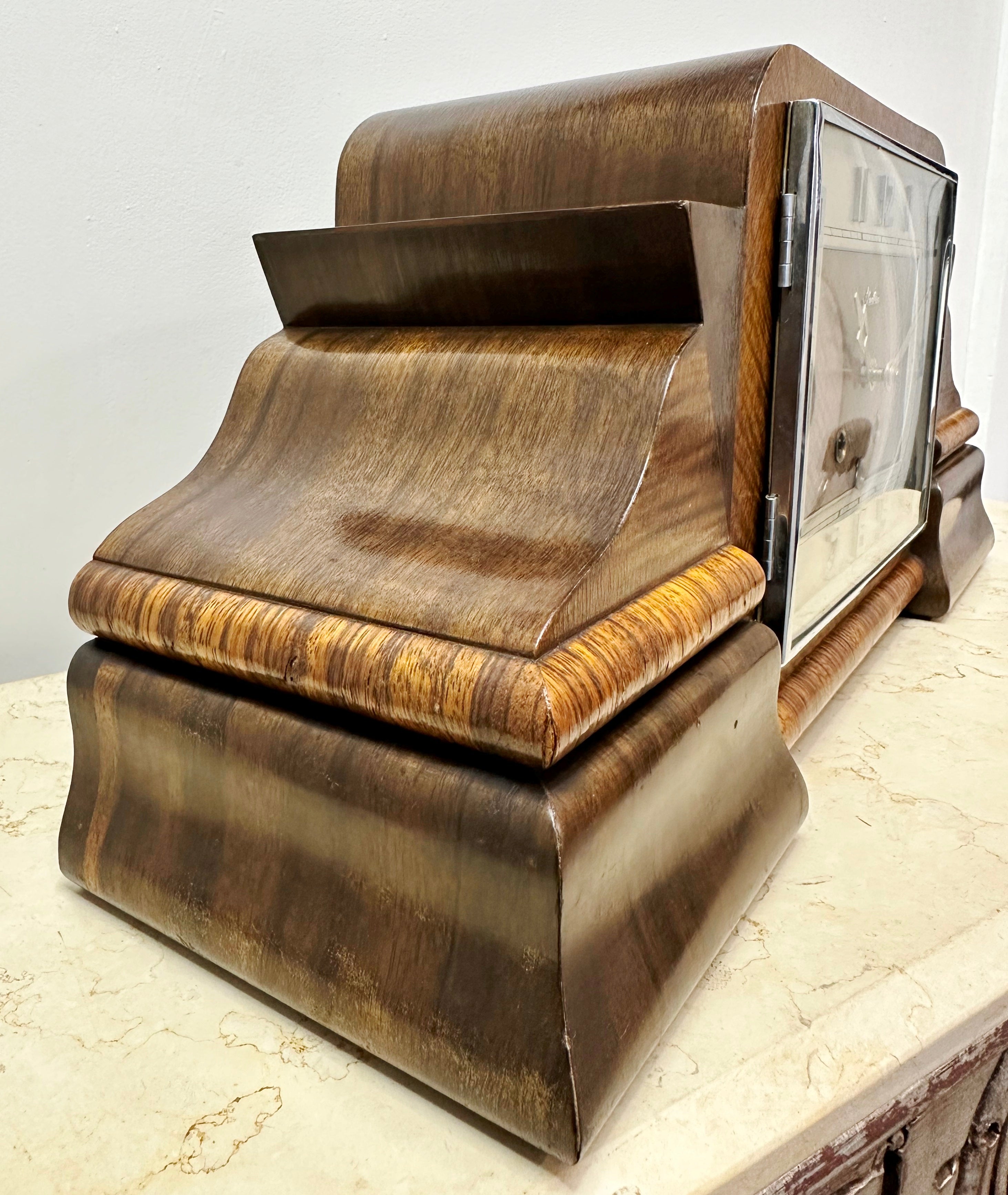 Vintage German Mauthe Westminster Hammer Chime Mantel Clock | eXibit collection