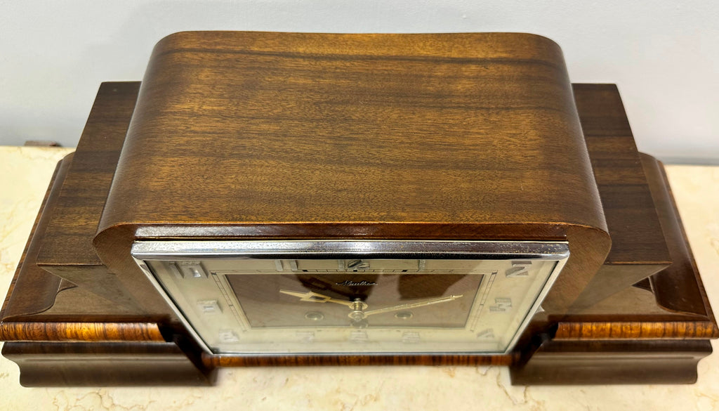 Vintage German Mauthe Westminster Hammer Chime Mantel Clock | eXibit collection