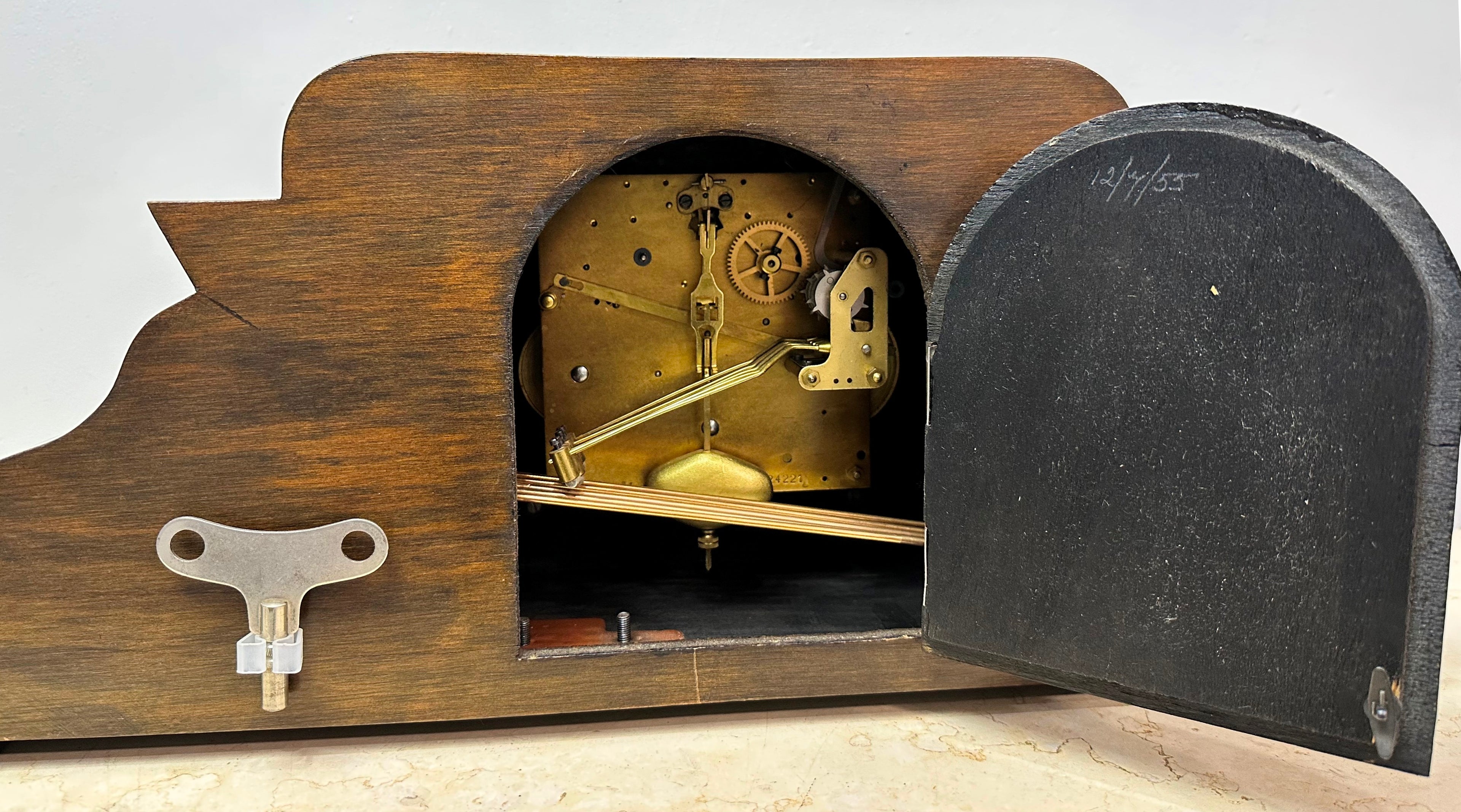 Vintage German Mauthe Westminster Hammer Chime Mantel Clock | eXibit collection