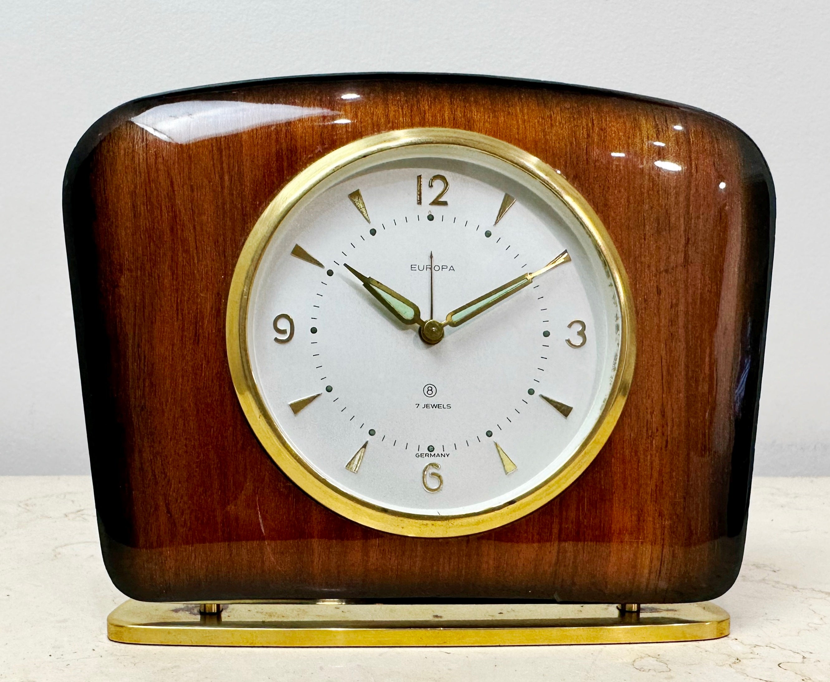 Vintage EUROPA German Alarm Bedside Desk Clock | Adelaide Clocks