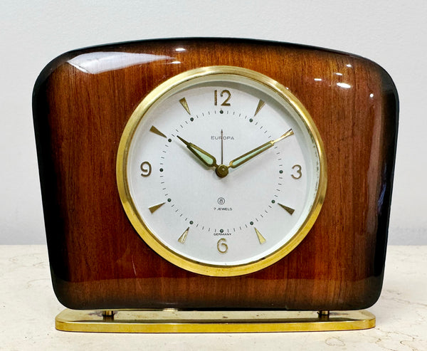 Vintage EUROPA German Alarm Bedside Desk Clock | Adelaide Clocks