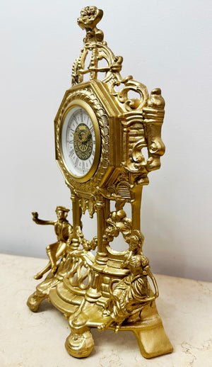 Vintage Original Figural GERMAN Wind-up Mantel Clock | eXibit collection