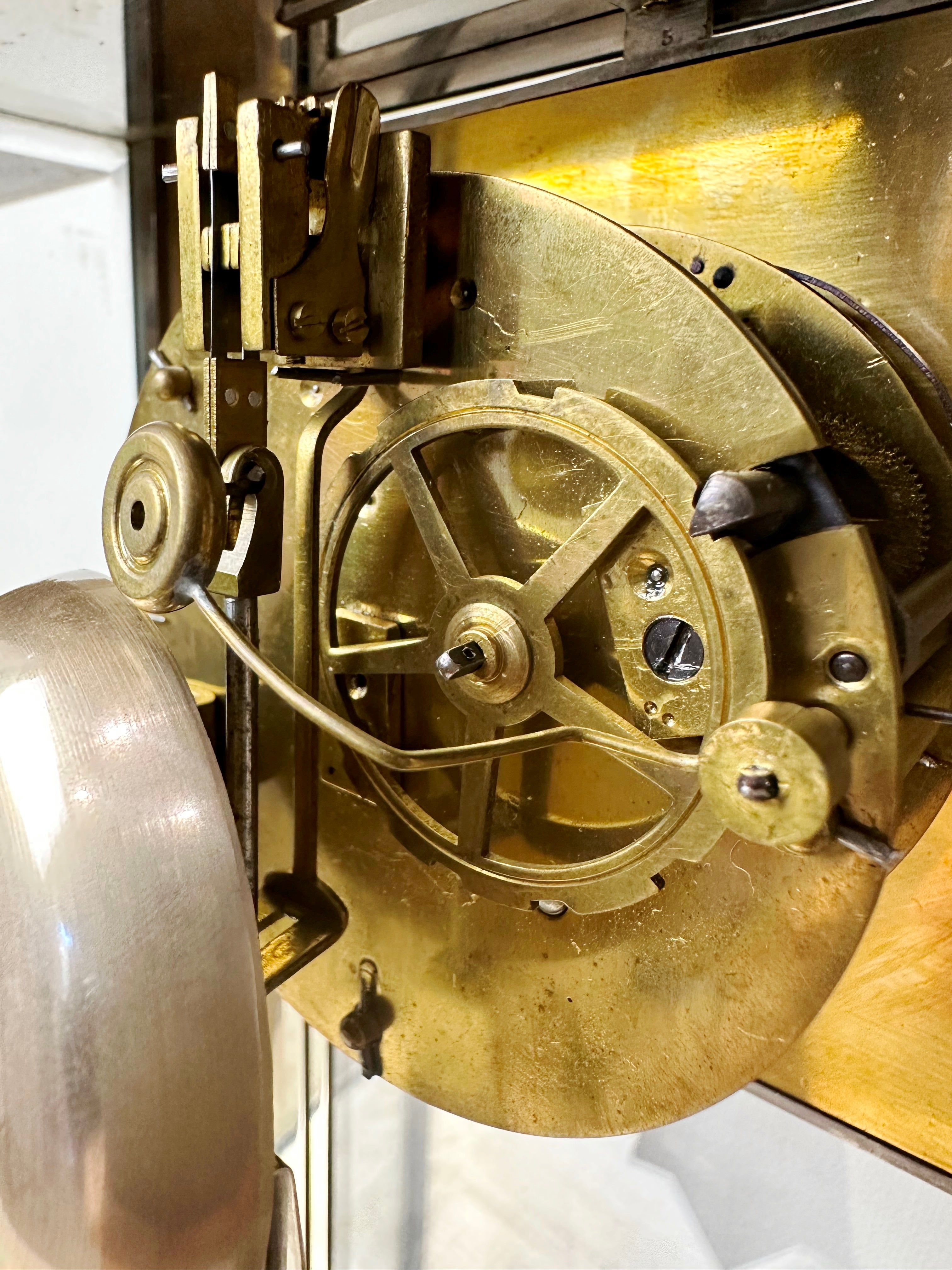 Vintage Art Deco Alabaster Bell Chime French Mantel Clock | Adelaide Clocks