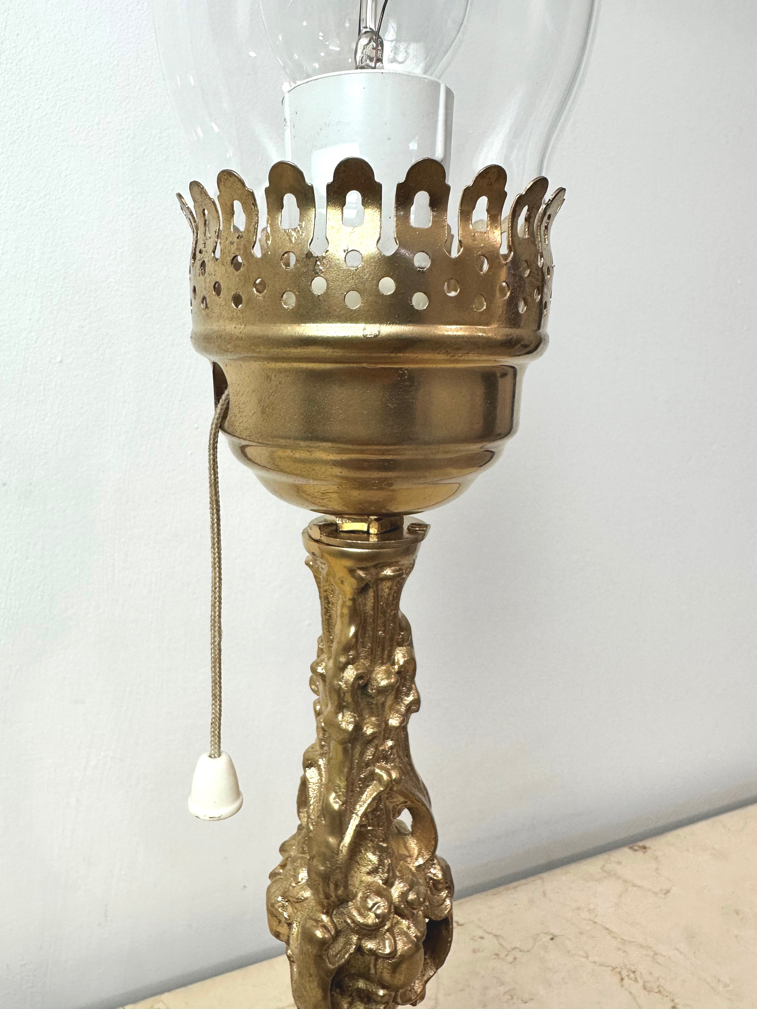 Antique Ornate Gold Table Desk Lamp | Adelaide Clocks