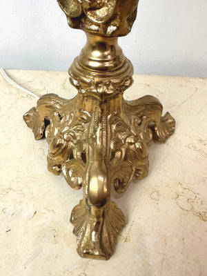 Antique Ornate Gold Table Desk Lamp | Adelaide Clocks