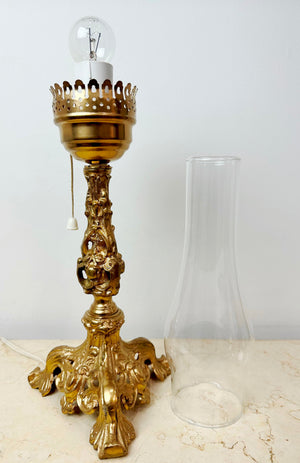 Antique Ornate Gold Table Desk Lamp | Adelaide Clocks