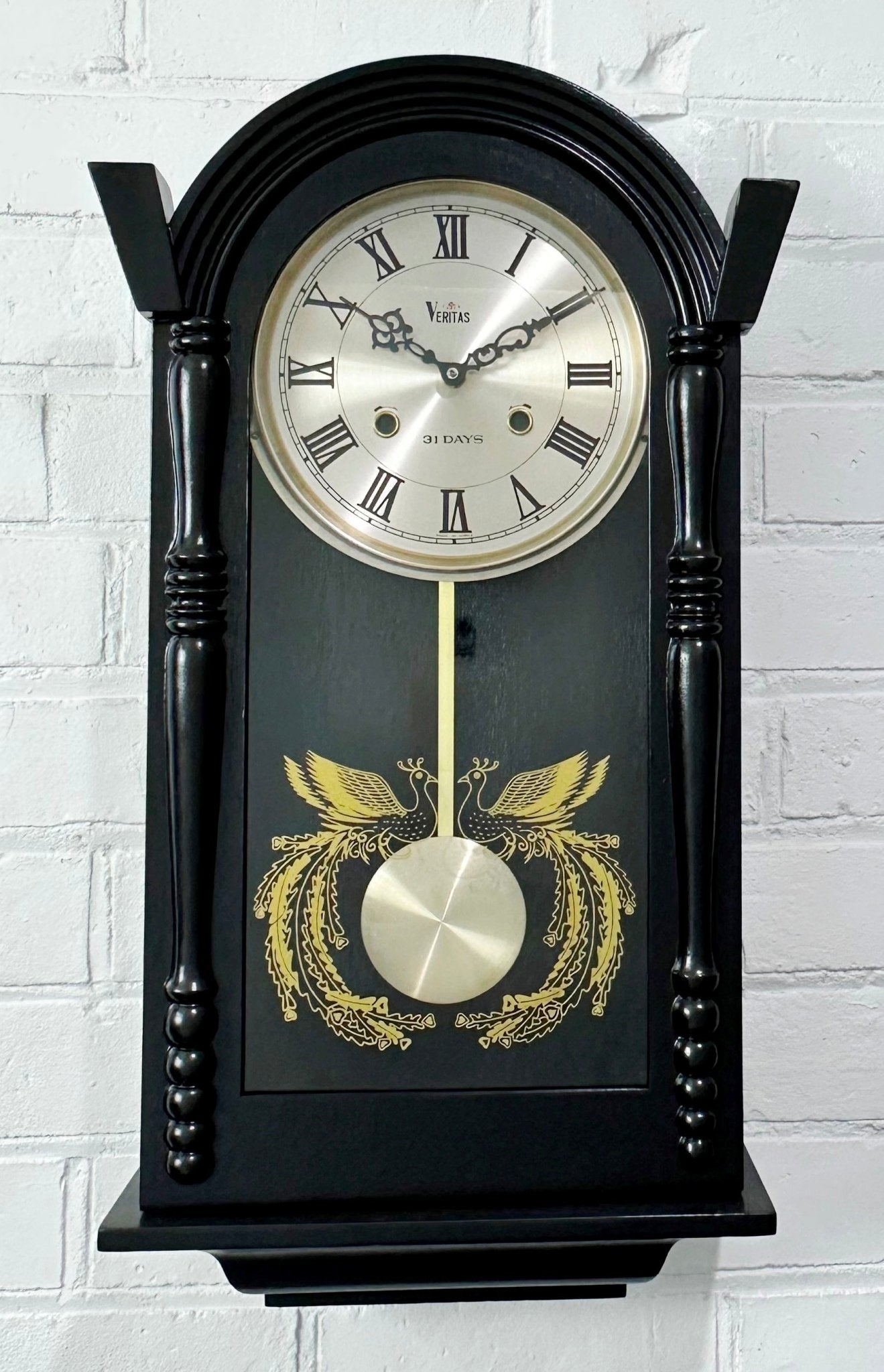 Only Clocks Vintage Veritas 31 Day Battery Korean Pendulum Wall Clock | Adelaide Clocks