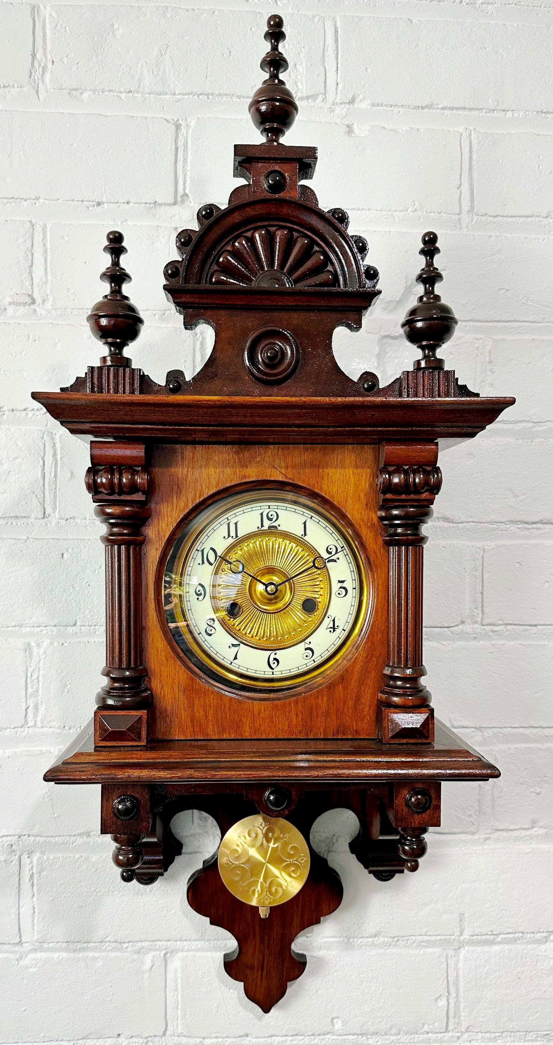 Antique HAC Pendulum Battery Wall Clock | Adelaide Clocks