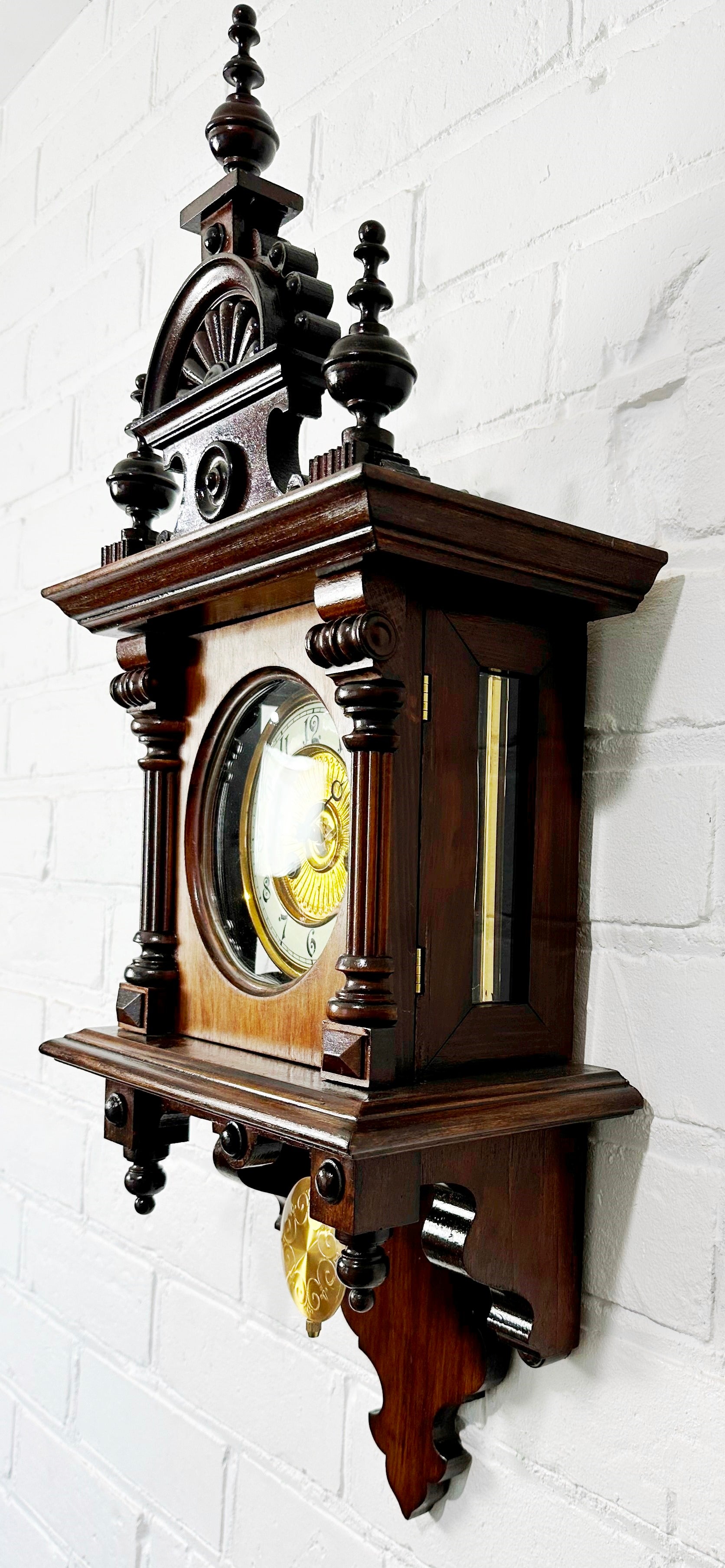 Antique HAC Pendulum Battery Wall Clock | Adelaide Clocks