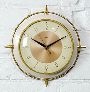 Vintage Metamec Starburst Battery Wall Clock | Adelaide Clocks