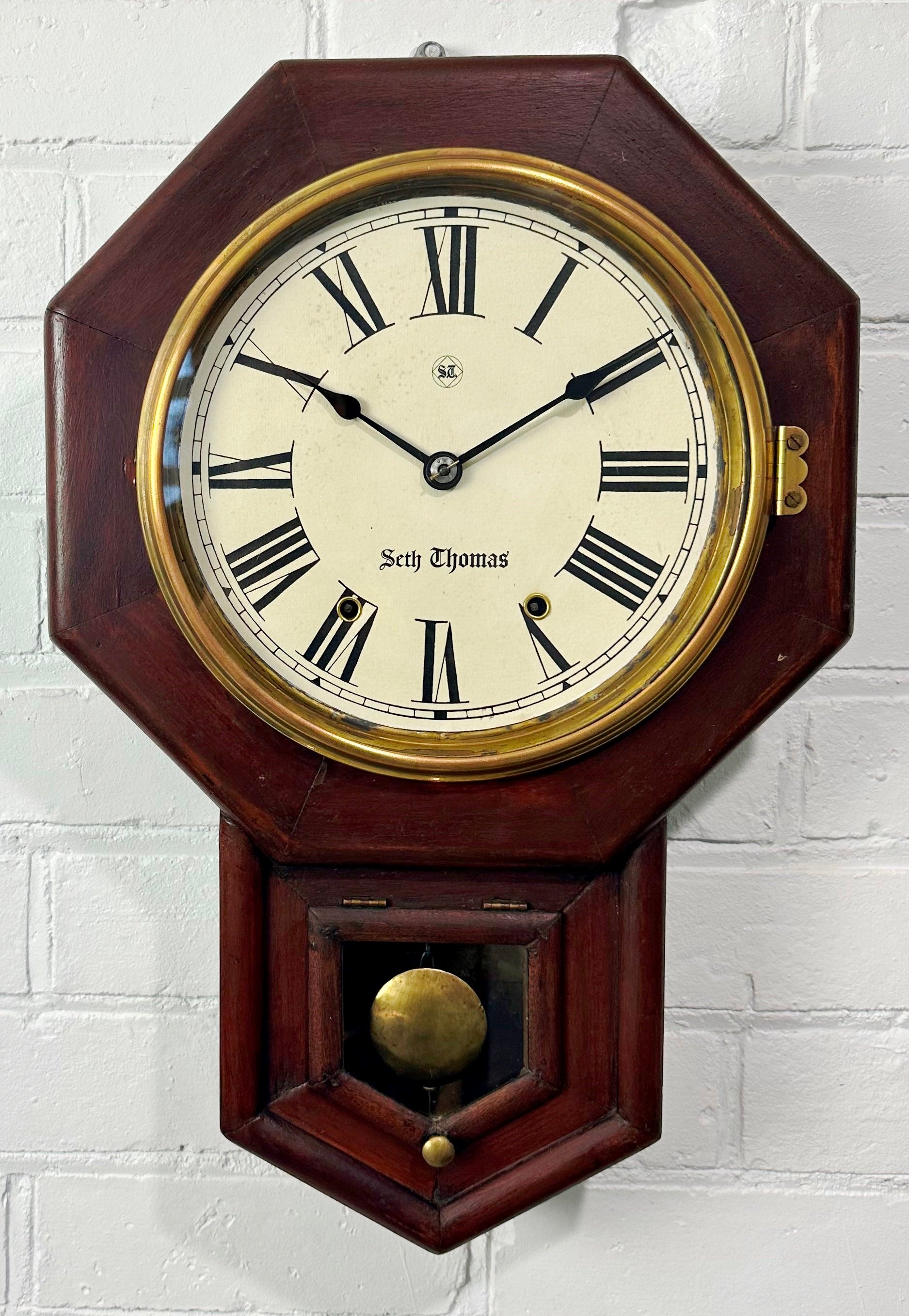 Original Antique Seth Thomas Chime Wall Clock | Adelaide Clocks