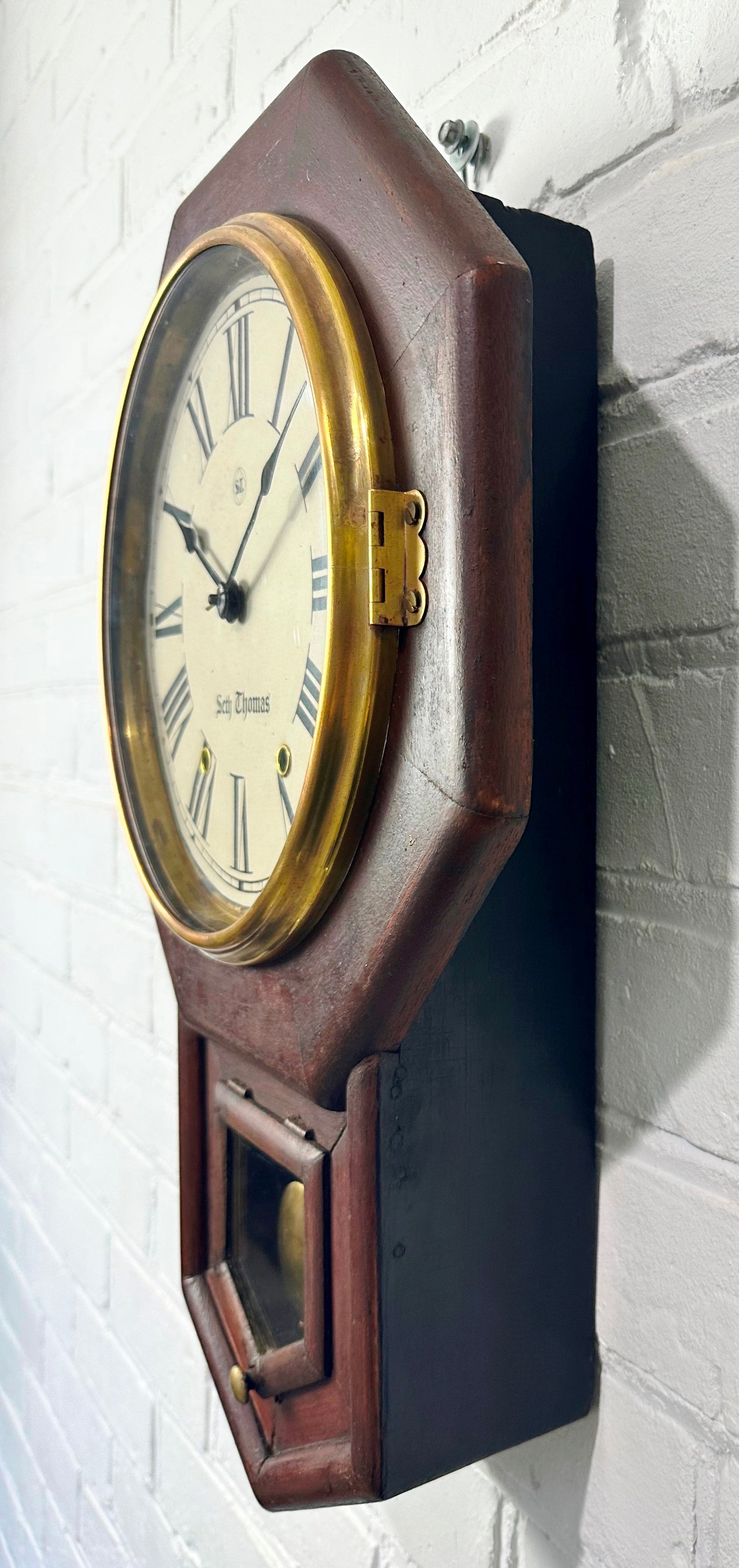 Original Antique Seth Thomas Chime Wall Clock | Adelaide Clocks