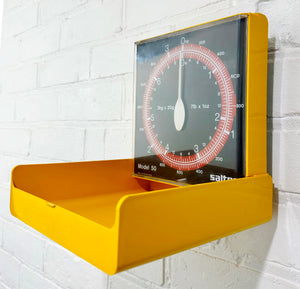 Vintage Salter Shop Yellow Plastic Wall Scale | eXibit collection