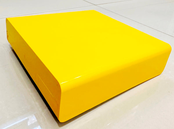 Vintage Salter Shop Yellow Plastic Wall Scale | eXibit collection