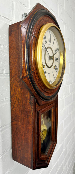 Antique Original MEIJI Pendulum Chime Japan Wall Clock | eXibit collection