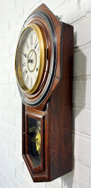 Antique Original MEIJI Pendulum Chime Japan Wall Clock | eXibit collection