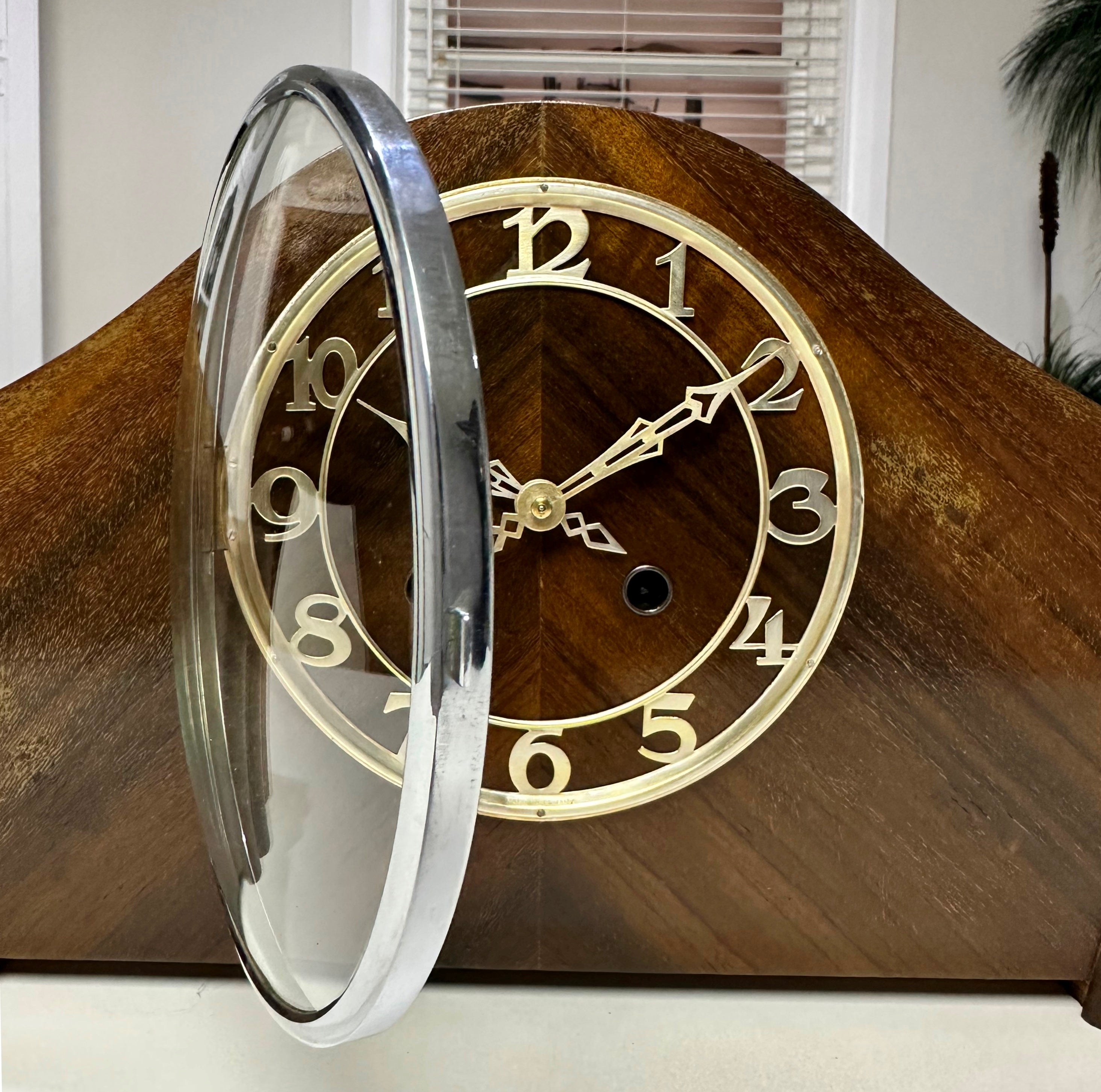 Vintage Strike Hammer on Coil Chime German Mantel Clock | Adelaide Clocks