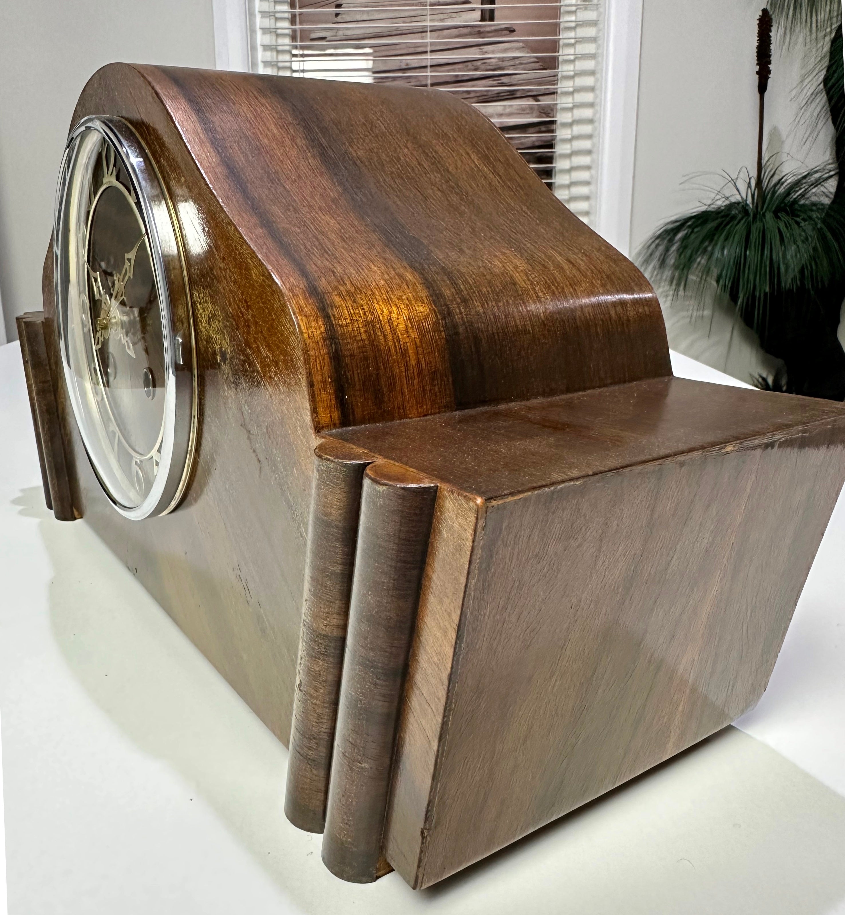 Vintage Strike Hammer on Coil Chime German Mantel Clock | Adelaide Clocks
